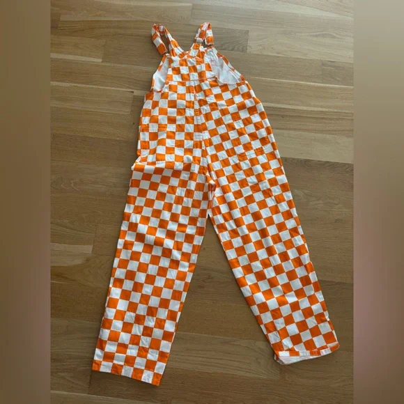 Orange & White Checkerboard Game Bibs Overalls Tennessee Vols Large Unisex - Picture 6 of 12